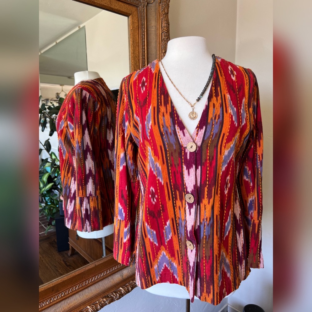 VINTAGE IKAT 🌺 Top Jacket Blazer